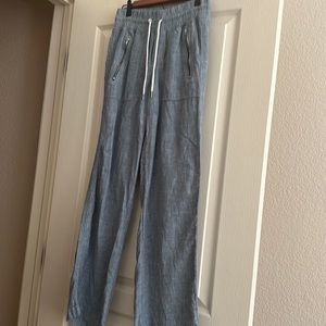 Athleta Linen Wide Leg Pants